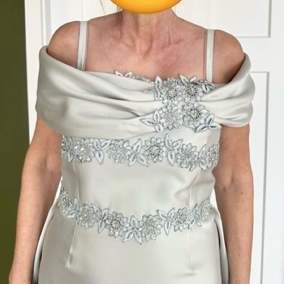 Frascara | Silk/wool evening gown - Picture 3 of 7